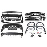 08-14 Dodge Challenger Front Bumper w/ Lip + Rear Bumper w/ V2 Diffuser + Demon Fender Flare