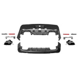 08-14 Dodge Challenger Front Bumper w/ Lip + Rear Bumper w/ V3 Diffuser + Demon Fender Flare