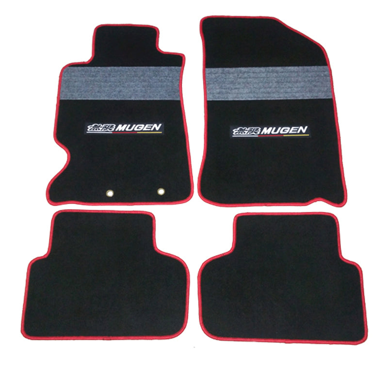 4-Piece Black Nylon Floor Mats For 02-06 Acura RSX – Non-Slip, Direct Replacement With Type S Emblem