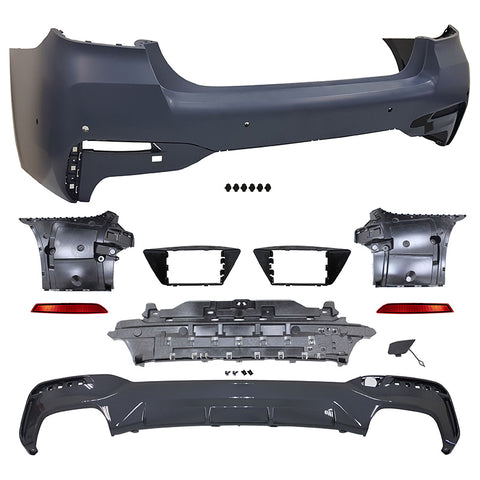21-23 BMW G30 530i 540i M550 Style M Sport Rear Bumper Cover Conversion