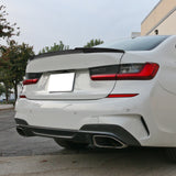 19-23 BMW 3-Series G20 M4 Style Rear Trunk Spoiler Wing Lip - Matte Black ABS