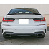 19-23 BMW 3-Series G20 M4 Style ABS Trunk Spoiler Wing - Carbon Fiber Print