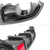 22-24 Civic EX/Touring/Si Rear Aprons+Diffuser W/LED+Tip Carbon Fiber Print