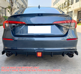 22-24 Civic EX/Touring/Si Rear Aprons+Diffuser W/LED+Tip Carbon Fiber Print