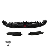 22-24 Civic EX/Touring/Si Sedan 3PC Rear Diffuser W/LED+Dual Tip Gloss Black