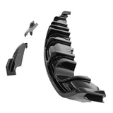 22-24 Civic EX/Touring/Si Sedan 3PC Rear Diffuser W/LED+Dual Tip Gloss Black