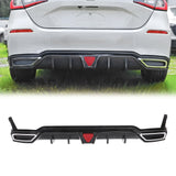 22-24 Civic Sport LX EX-L Carbon Fiber Print Rear Diffuser W/ Corner Spat PP