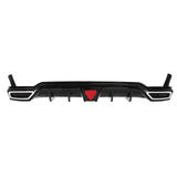 22-24 Civic Sport LX EX-L Gloss Black Rear Bumper Diffuser W/ Corner Spat PP