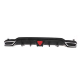 22-24 Civic Sport LX EX-L Matte Black Rear Bumper Diffuser W/ Corner Spat PP