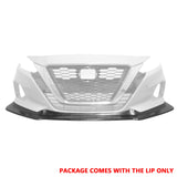 19-22 Nissan Altima IK V4 Style Front Bumper Lip Lower Spoiler Unpainted PU