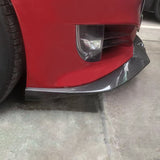 17-20 Tesla Model S Track Pack Front Bumper Lip Spoiler - Carbon Fiber 3PC