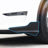 20-23 Tesla Model Y Front Bumper Splitters Corner Winglets - PP Matte Black