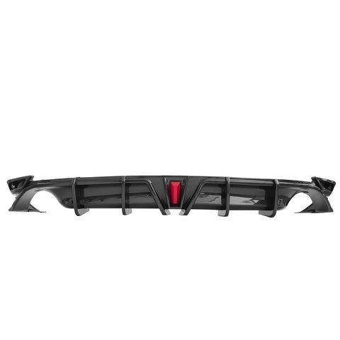 18-23 Toyota Camry LE XLE Rear Diffuser Lip W/LED Light - Carbon Fiber Print