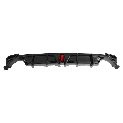 18-23 Toyota Camry LE XLE Rear Diffuser Lip W/LED Light Lamp - Gloss Black