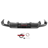 18-23 Toyota Camry SE XSE Rear Diffuser Lip W/LED Light - Carbon Fiber Print