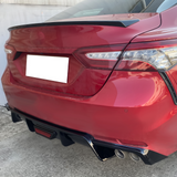 18-23 Toyota Camry SE XSE Rear Diffuser Lip W/LED Light Lamp - Gloss Black