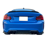 16-22 BMW F87 M2 Maxton Rear Bumper Lip Corner Aprons Unpainted PU - 2PCS