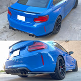 16-22 BMW F87 M2 Maxton Rear Bumper Lip Corner Aprons Unpainted PU - 2PCS