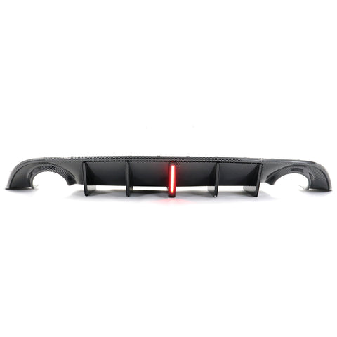 15-23 Dodge Charger IK V3 Rear Diffuser w/ LED Light - Carbon Fiber Print PP