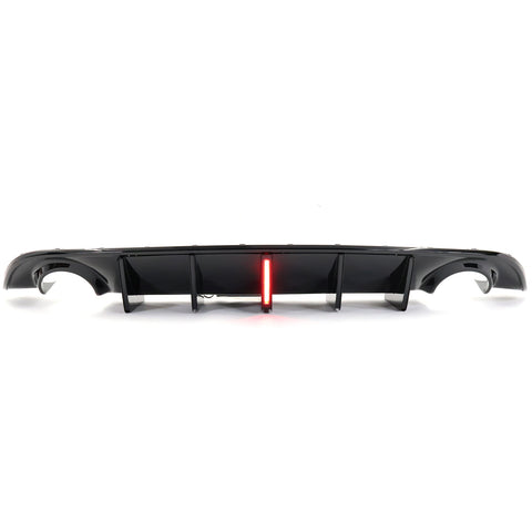 15-23 Dodge Charger IK V3 Style Rear Diffuser w/ LED Light - Gloss Black PP