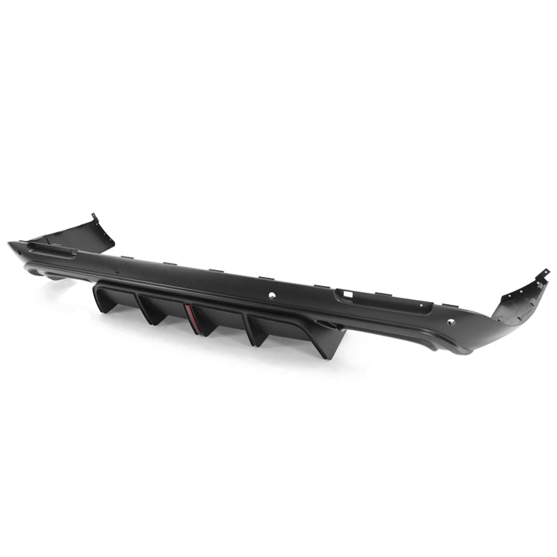 15-23 Dodge Challenger IK V5 Rear Diffuser Lip w/ LED Light - Matte Bl ...