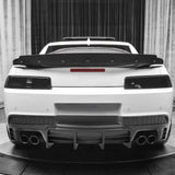 14-15 Chevy Camaro LT LS Rear Diffuser Carbon Fiber Print + Exhaust Tips