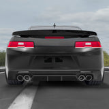 14-15 Chevy Camaro 6th ZL1 Style Rear Bumper Cover PP + IK Quad Diffuser