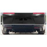 14-15 Chevy Camaro 6th ZL1 Style Rear Bumper Cover + 3PCS Quad Diffuser Lip