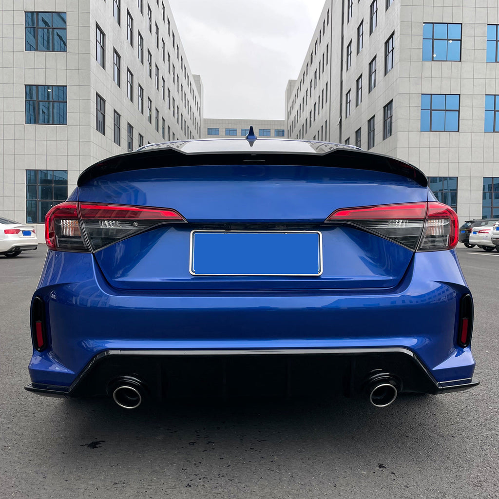 22-24 Civic Sedan Type R Style Rear Bumper Cover & Diffuser & Exhaust ...