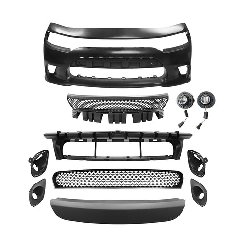 15-23 Dodge Charger 15 SRT Hellcat Front Bumper Conversion Kit W/ Foglights