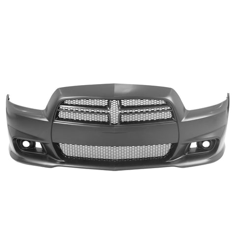 11-14 Dodge Charger SRT8 Front Bumper Cover Conversion + Grilles W/O ACC PP