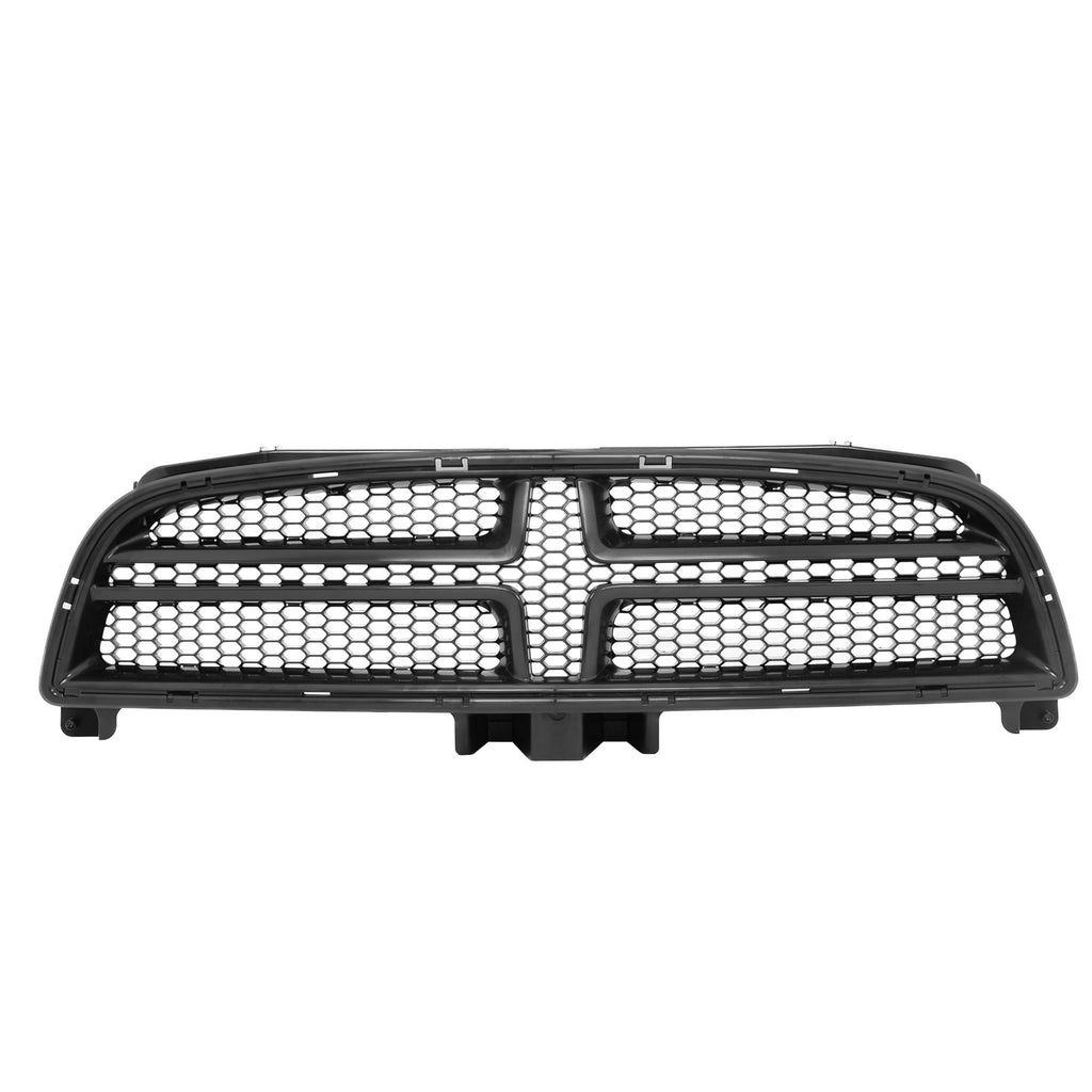 SRT-8 Style Front Bumper Cover With Grille For 2011-2014 Dodge Charger - Unpainted Black Polypropylene, Fits Non-ACC Models 5 thumbnail image
