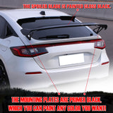 22-24 Honda Civic Hatchback Type-R Gloss Black Trunk Spoiler Mounting Plates