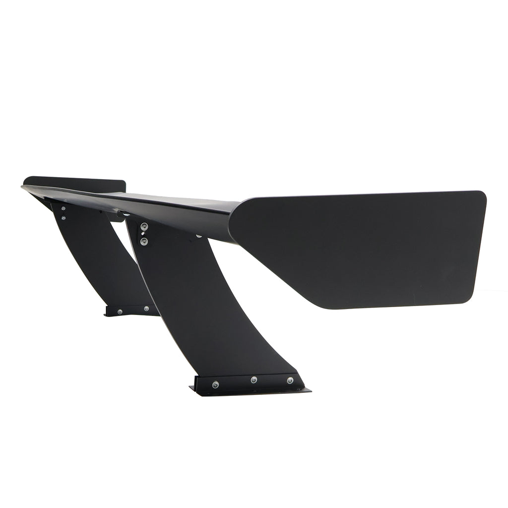57" GT-Style Adjustable Trunk Spoiler Wing – Primer Black ABS Plastic (Universal)