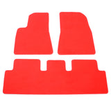 17-23 Tesla Model 3 OE Style Front Rear Floor Mats Carpet Nylon - Red 3PCS