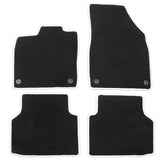 21-23 Volkswagen ID.4 4DR Floor Mat Carpet Nylon Black W/ White Border 4PCS