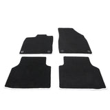 21-23 Volkswagen ID.4 4DR Floor Mat Carpet Nylon Black W/ White Border 4PCS