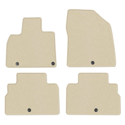 20-23 Kia Telluride 4DR Front & Rear Floor Mats Carpet Nylon 4PCS - Beige