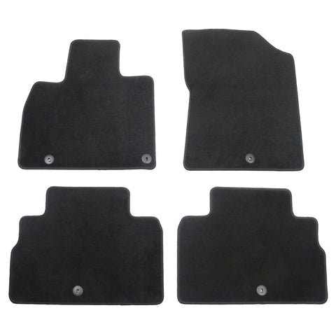 20-23 Kia Telluride 4DR Front & Rear Floor Mats Carpet Nylon 4PCS - Black