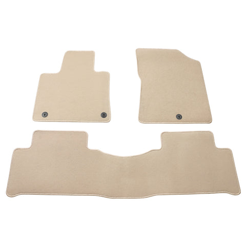 21-23 Kia Sorento 4-Door Front & Rear Floor Mats Carpet Nylon 3PCS - Beige