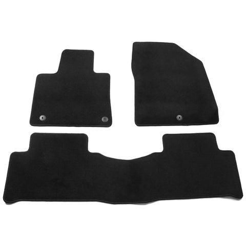 21-23 Kia Sorento 4-Door Front & Rear Floor Mats Carpet Nylon 3PCS - Black