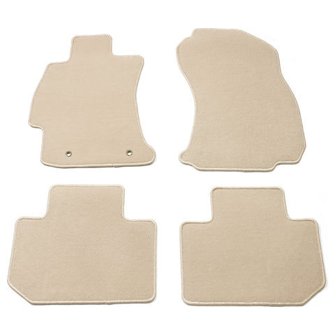 14-18 Subaru Forester 4DR Front & Rear Floor Mats Carpet Nylon 4PCS - Beige