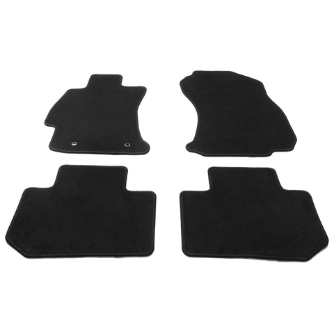 14-18 Subaru Forester 4DR Front & Rear Floor Mats Carpet Nylon 4PCS - Black