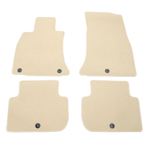 18-23 Kia Stinger 1st 2nd Row Floor Mats Liners Carpets Nylon 4PC Set Beige