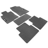 16-21 Honda Civic Latex Car Floor Mats Liner All Weather Gray Carpets 5PC