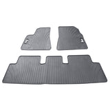 17-23 Tesla Model 3 Latex Car Floor Mats Liner All Weather Carpet Gray 3PC