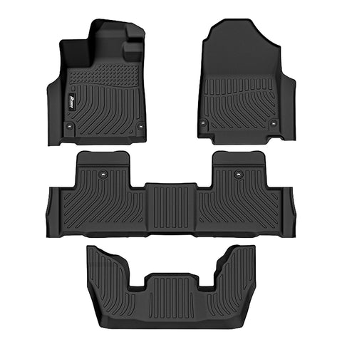 22-24 Acura MDX All Weather 3D Molded Floor Mats 3 Rows Carpets Liner TPE
