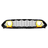 21-23 Ford Mustang Mach 1 Front Upper Mesh Grille W/ DRL LED Signal Lamp ABS