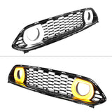21-23 Ford Mustang Mach 1 Front Upper Mesh Grille W/ DRL LED Signal Lamp ABS