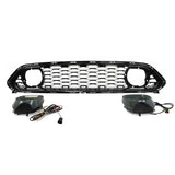 21-23 Ford Mustang Mach 1 Front Upper Mesh Grille W/ DRL LED Signal Lamp ABS